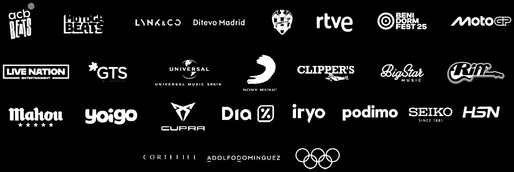 Marcas y clientes con los que ha trabajado María Guerrero